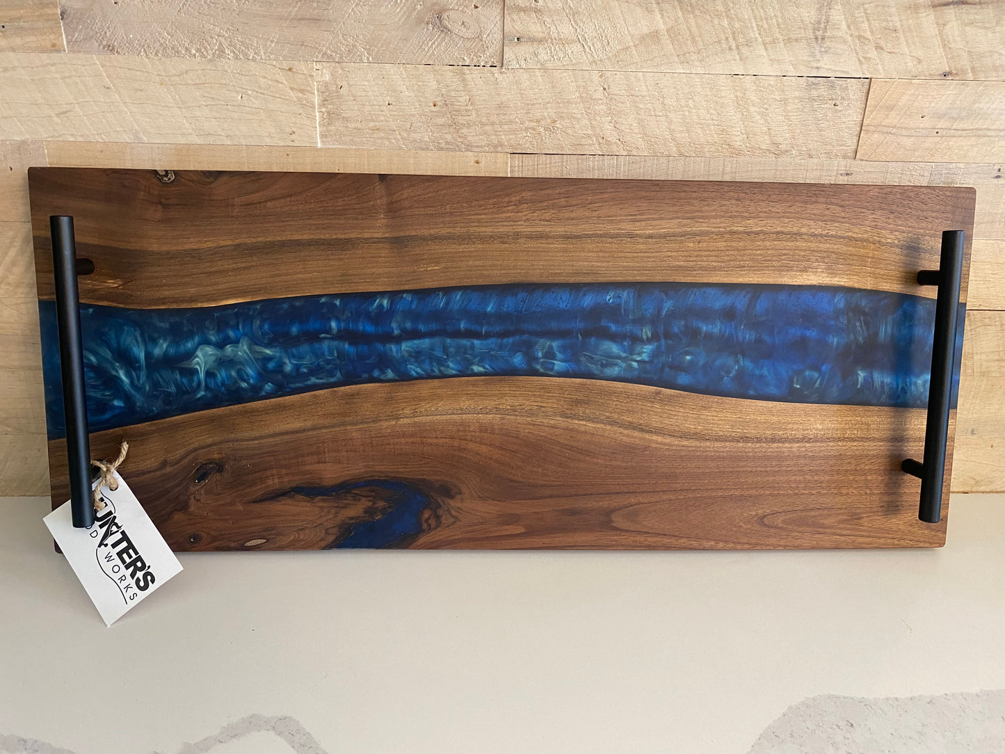 River Serving Board- Ocean Blue