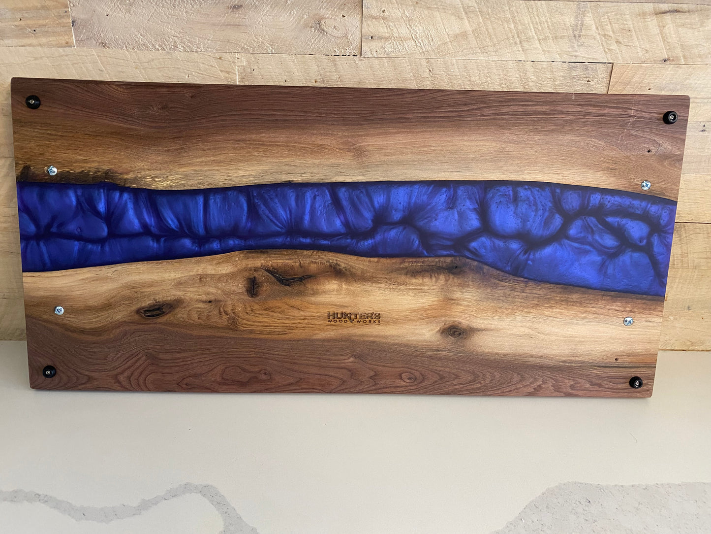 River Serving Board- Indigo Blue