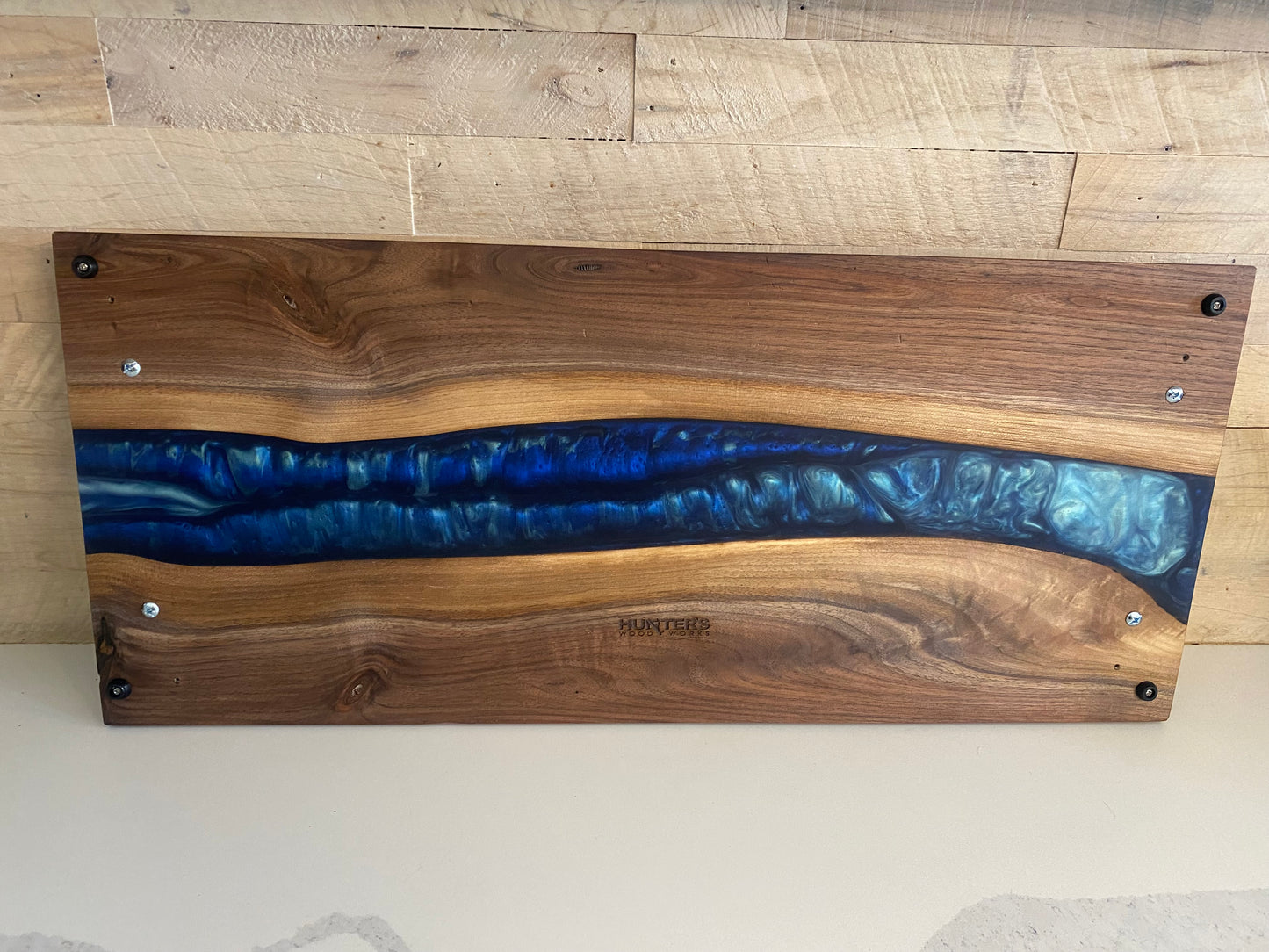 River Serving Board- Mermaid Blue