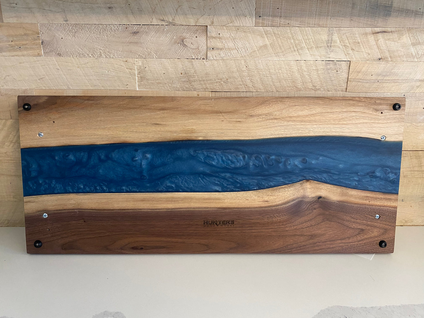 River Serving Board- Blue Diamond