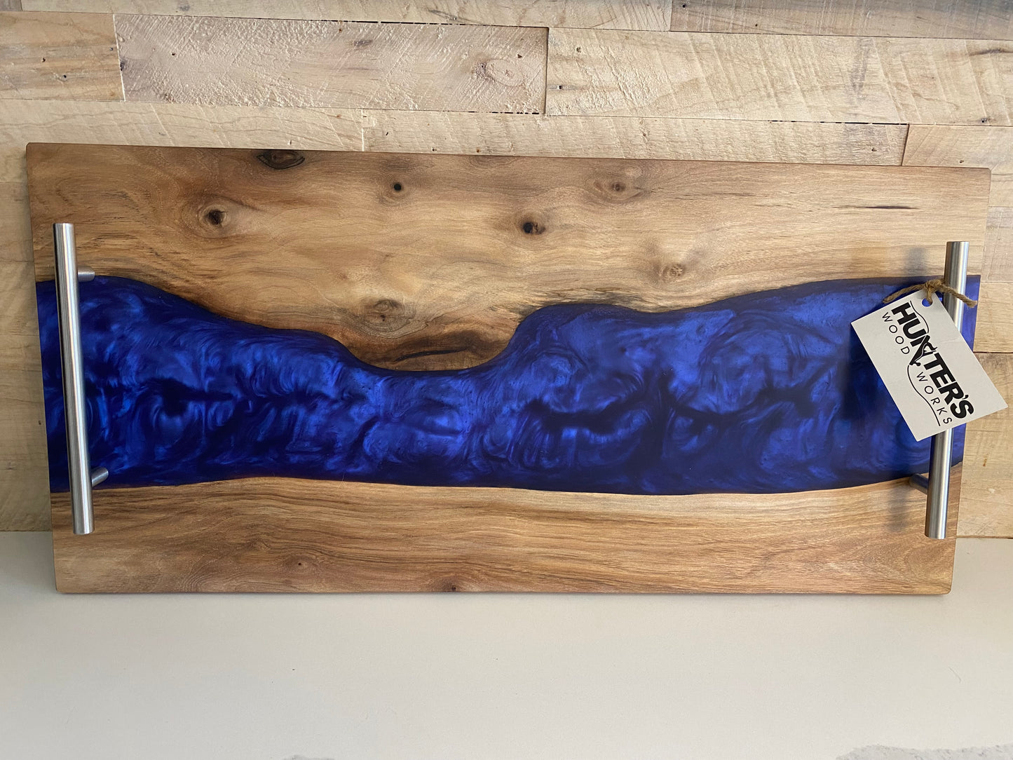 River Serving Board- Indigo Blue