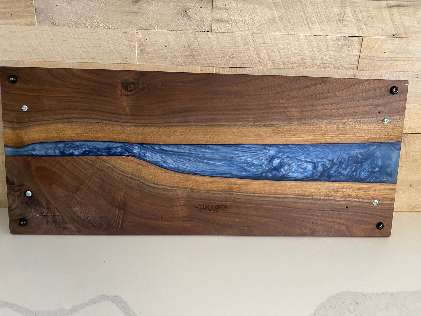 River Serving Board- Glacier Blue