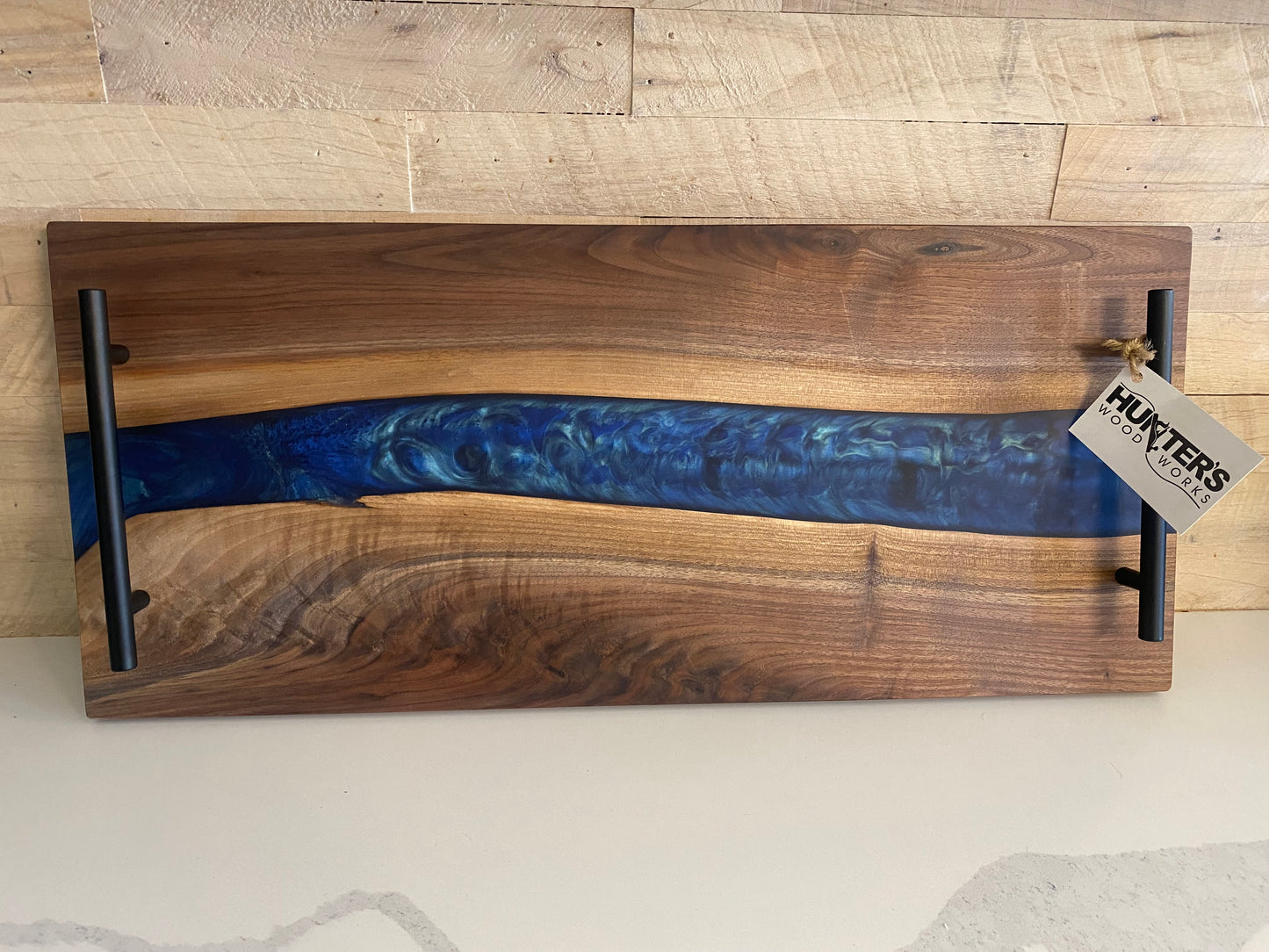 River Serving Board- Mermaid Blue