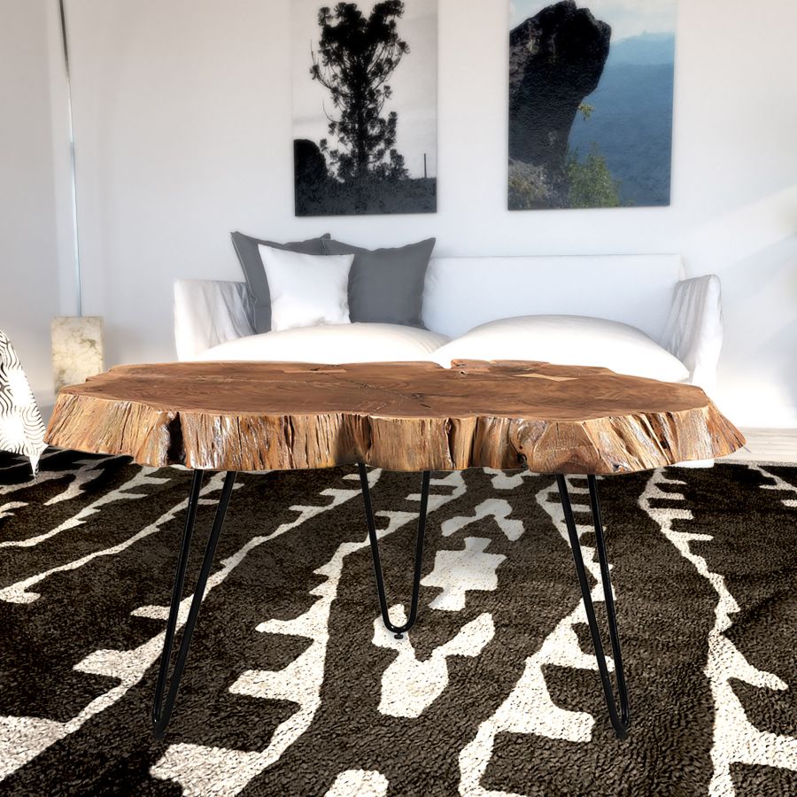 Acacia Coffee Table in Natural and Black