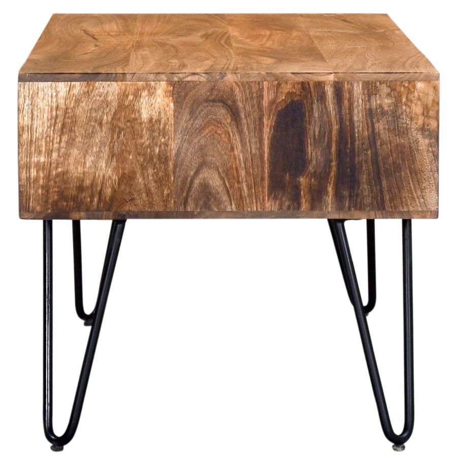 Mango Coffee Table in Natural Burnt and Black