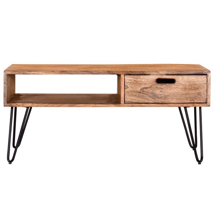 Mango Coffee Table in Natural Burnt and Black