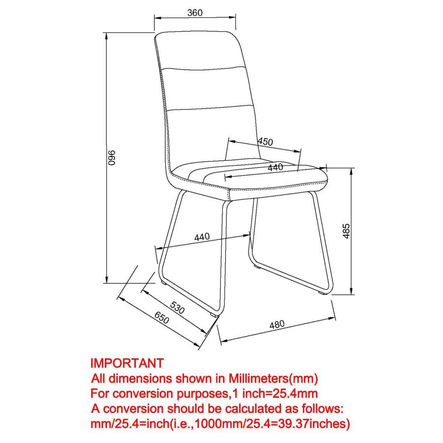 Livia Side Chair Black- Sets of 2