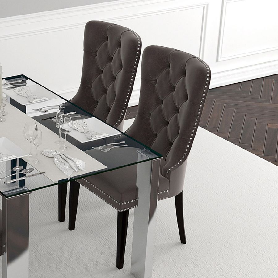 Rizzo Grey Velvet- Sets of 2