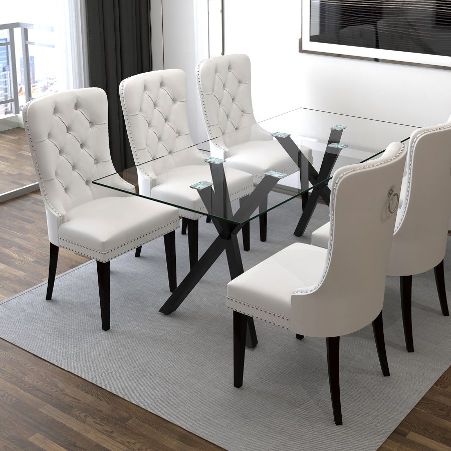 Rizzo White Faux Leather- Sets of 2