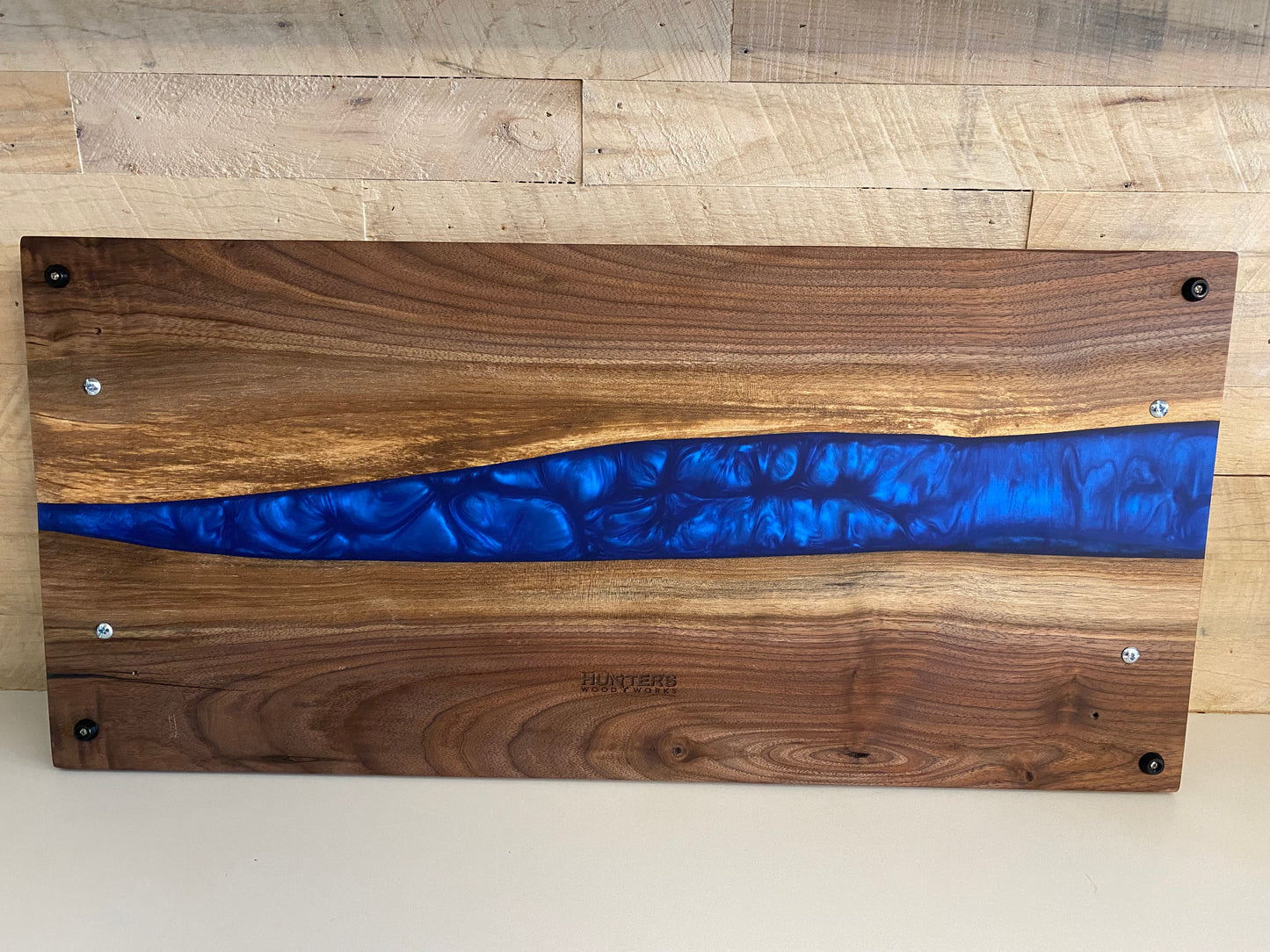 River Serving Board- Vibrant Blue