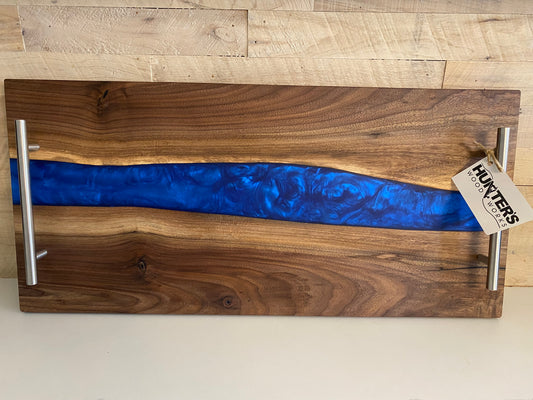 River Serving Board- Vibrant Blue