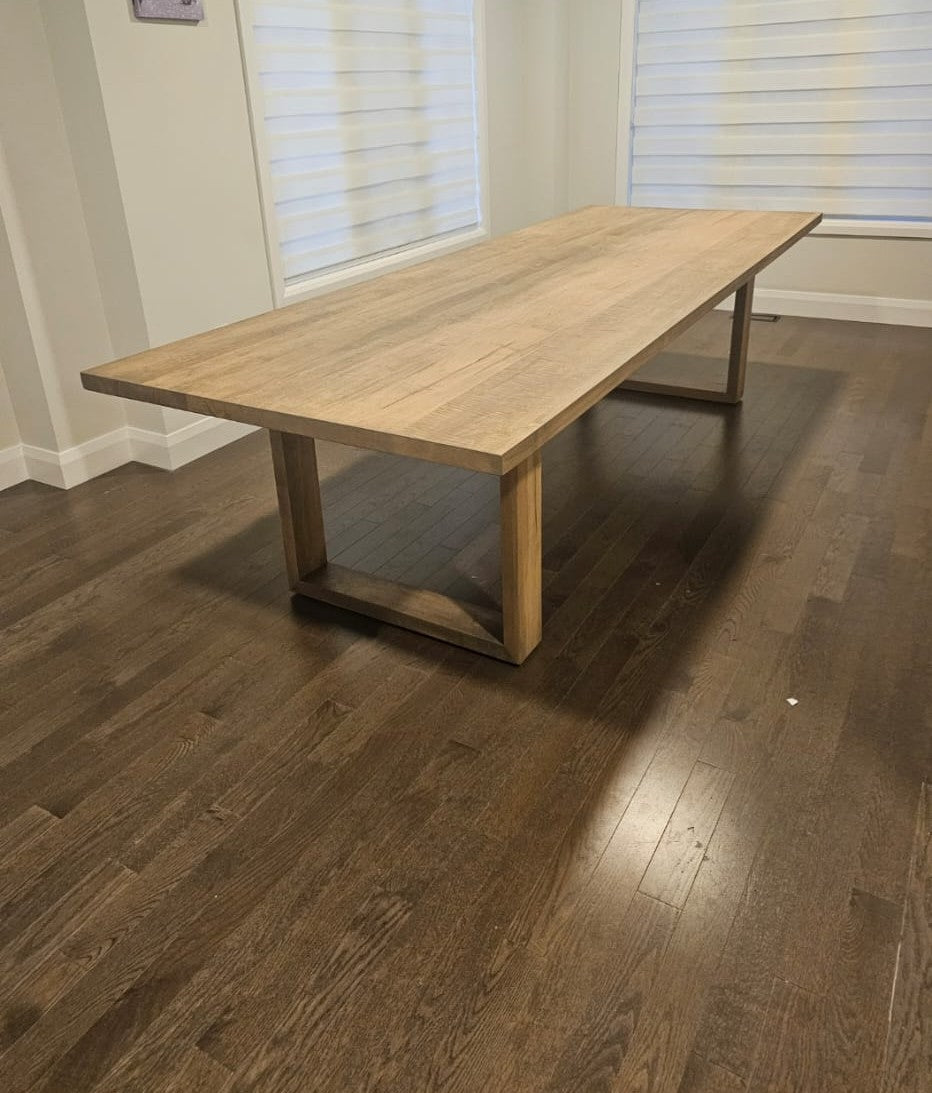 Maple Table with Metal or Wooden Base