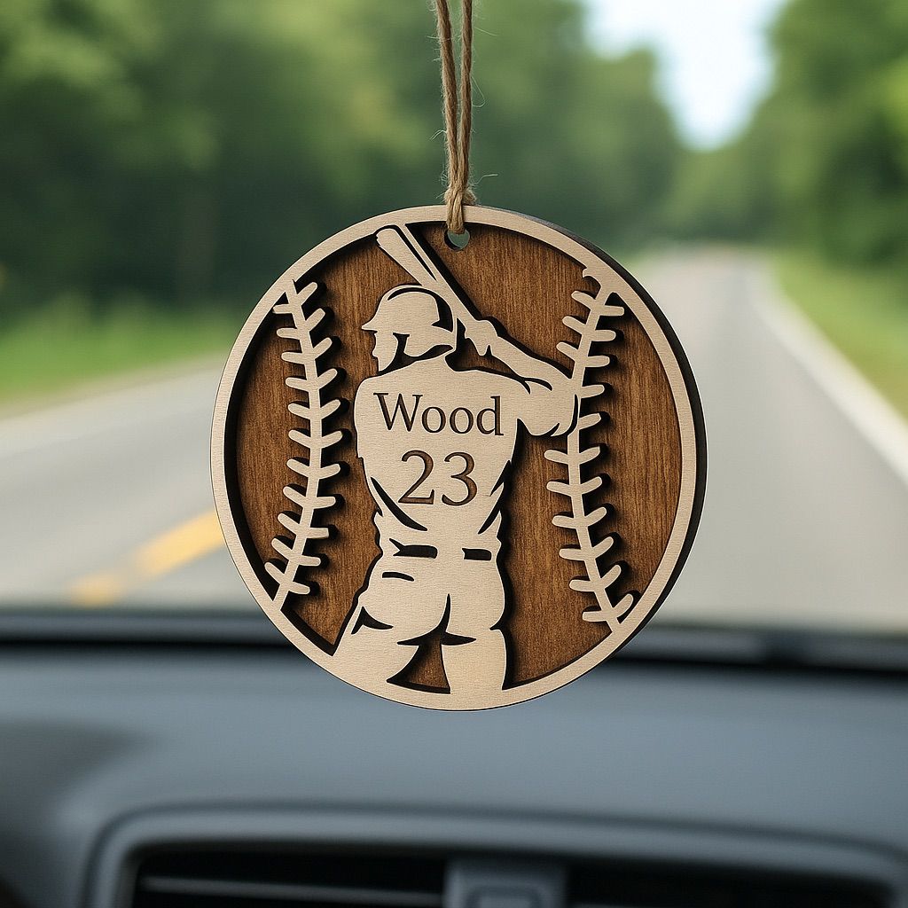 Personalized Homerun Hangable - Male – Custom Name & Number- FREE SHIPPING