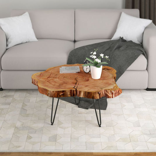 Acacia Coffee Table in Natural and Black