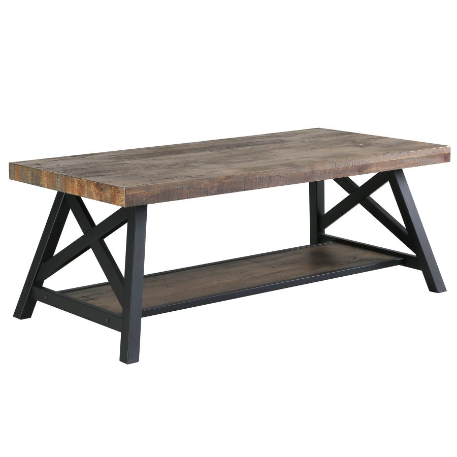 Coffee Table in Rustic Oak and Black