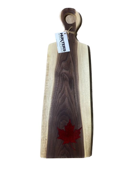 Maple Leaf Black Walnut Charcuterie Board #218