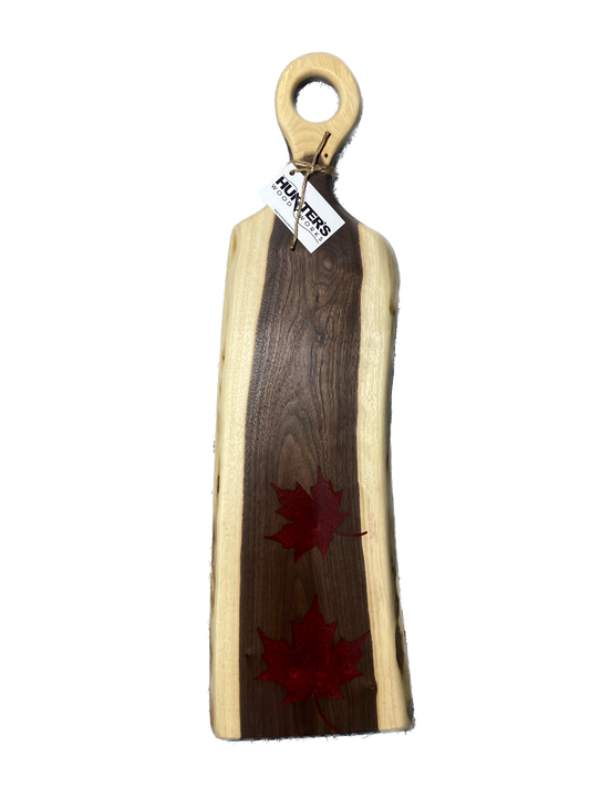 Maple Leaf Black Walnut Charcuterie Board #212