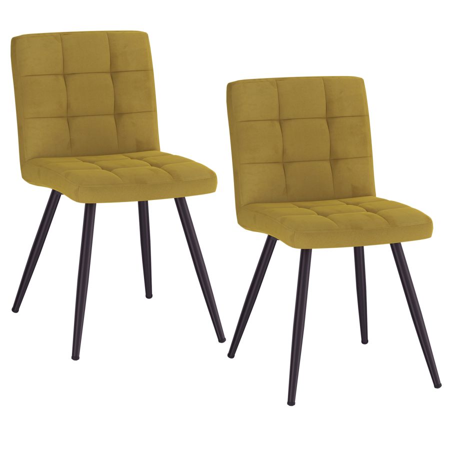 Suzette Side Chair in Mustard- Sets of 2